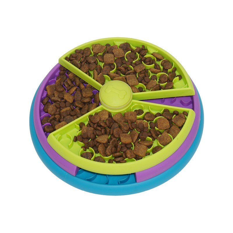 3-Layer Interactive Slow Feeder Dog Bowl – Puzzle Enrichment Toy for Dogs & Cats, Anti-Choking, Anti-Slip, Slow Eating Maze Feeder