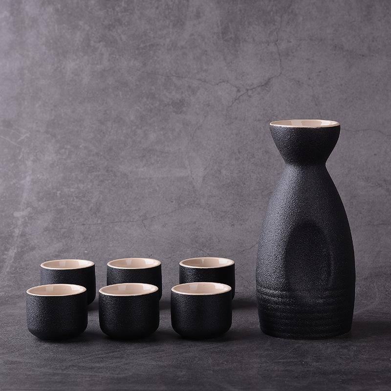 Elegant Japanese Sake Set - 7-Piece Pot & Cups | Traditional Design, Perfect Gift for Tea Parties & Home Decor