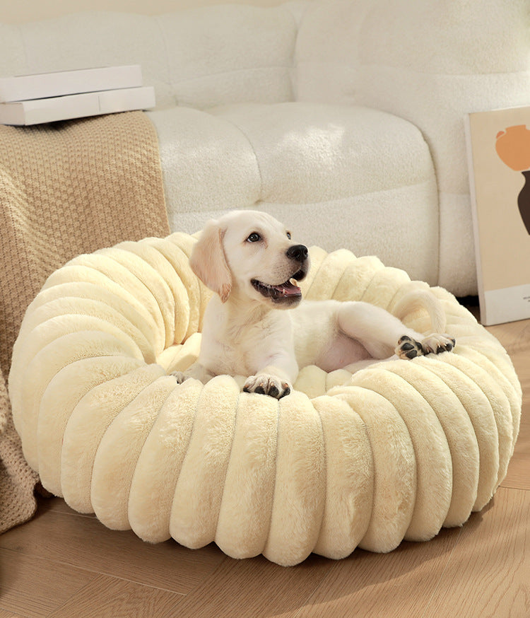 Plush Paws Haven: Ultra-Soft Calming Dog Bed for Cozy Comfort