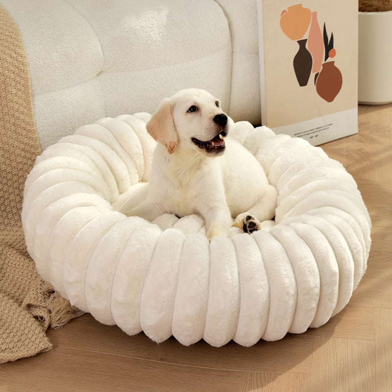 Plush Paws Haven: Ultra-Soft Calming Dog Bed for Cozy Comfort